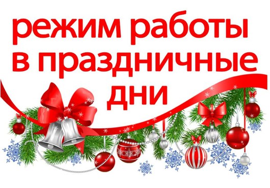 Режим работы библиотеки в новогодние праздники