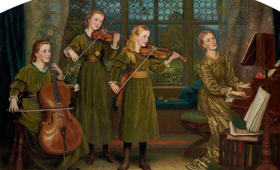 Живопись 19 века музыканты струнный квартет.