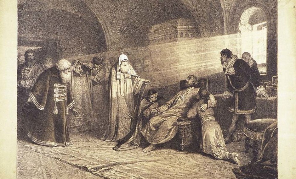 Купить репродукцию картины Boris Godunov with Ivan the Terrible, Репин Илья